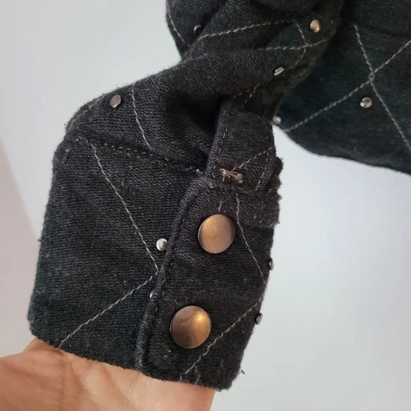 FREE PEOPLE Studded Moto Diamond Quilted Jacket - Picture 8 of 10